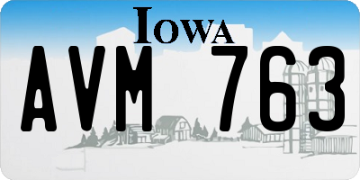 IA license plate AVM763