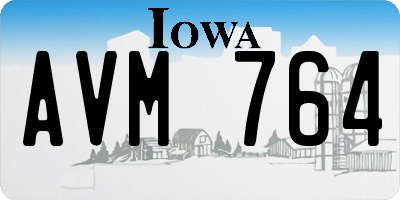 IA license plate AVM764