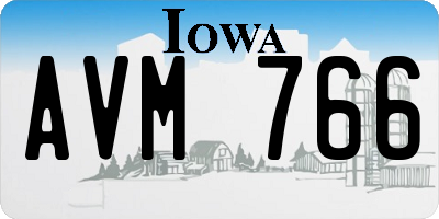 IA license plate AVM766