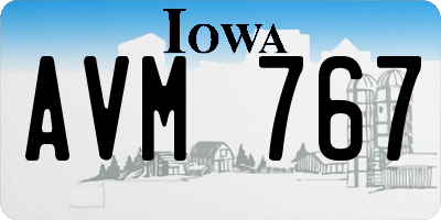 IA license plate AVM767