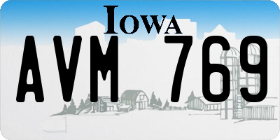 IA license plate AVM769