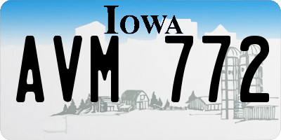 IA license plate AVM772