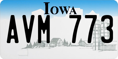 IA license plate AVM773