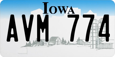 IA license plate AVM774