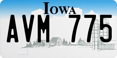 IA license plate AVM775