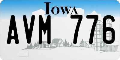 IA license plate AVM776