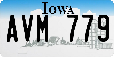 IA license plate AVM779