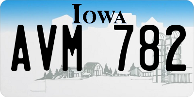 IA license plate AVM782