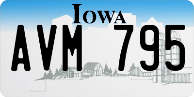IA license plate AVM795