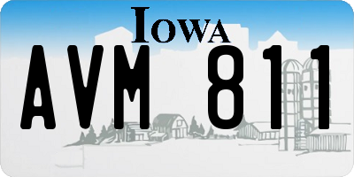 IA license plate AVM811