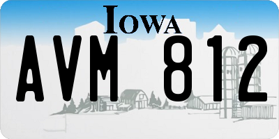 IA license plate AVM812