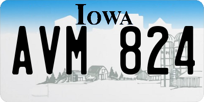 IA license plate AVM824