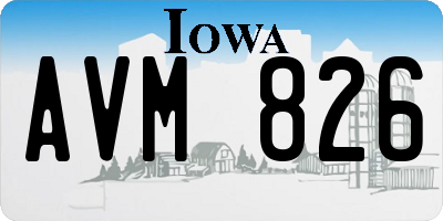 IA license plate AVM826