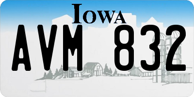 IA license plate AVM832