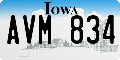 IA license plate AVM834