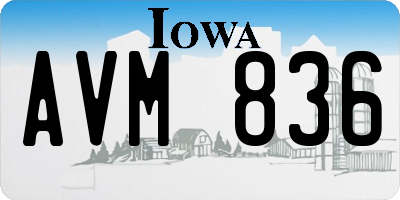 IA license plate AVM836