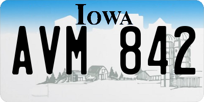 IA license plate AVM842