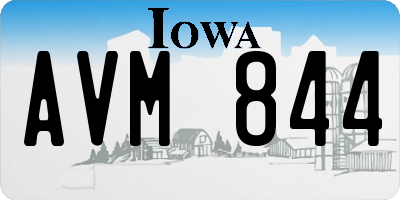 IA license plate AVM844