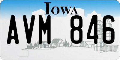 IA license plate AVM846