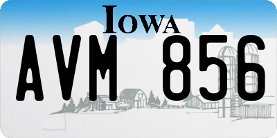 IA license plate AVM856