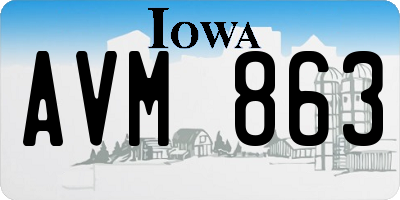 IA license plate AVM863
