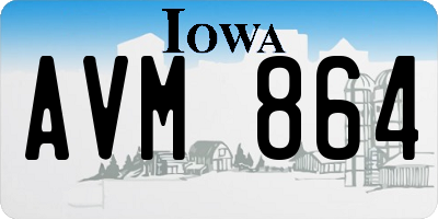 IA license plate AVM864