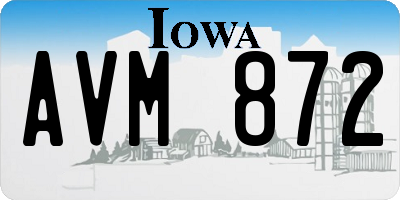 IA license plate AVM872