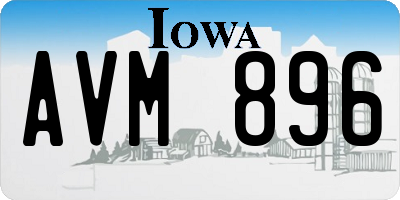 IA license plate AVM896
