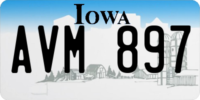 IA license plate AVM897
