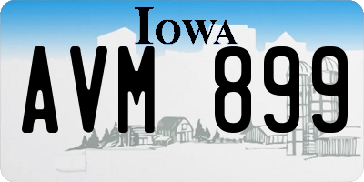 IA license plate AVM899