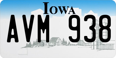 IA license plate AVM938