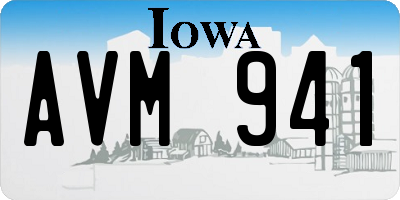 IA license plate AVM941