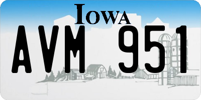 IA license plate AVM951