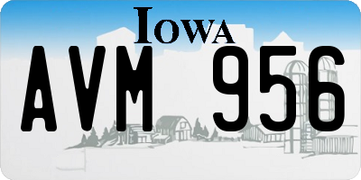 IA license plate AVM956