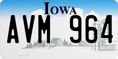 IA license plate AVM964