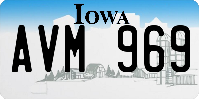 IA license plate AVM969