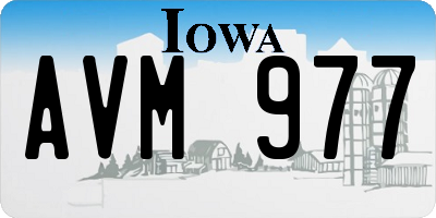 IA license plate AVM977