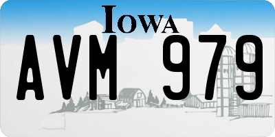 IA license plate AVM979