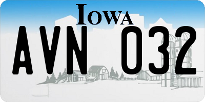 IA license plate AVN032