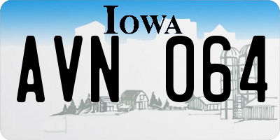 IA license plate AVN064
