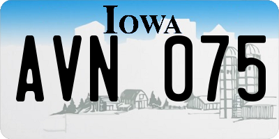IA license plate AVN075