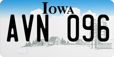IA license plate AVN096