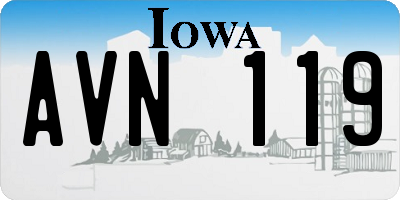 IA license plate AVN119