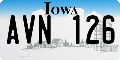 IA license plate AVN126