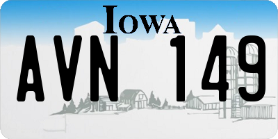 IA license plate AVN149