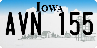 IA license plate AVN155