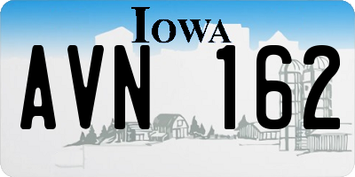 IA license plate AVN162