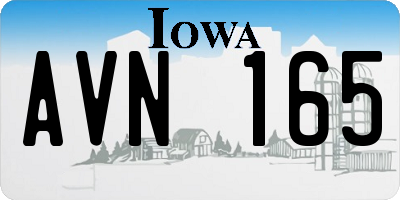 IA license plate AVN165