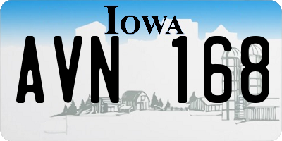 IA license plate AVN168