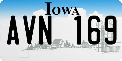 IA license plate AVN169